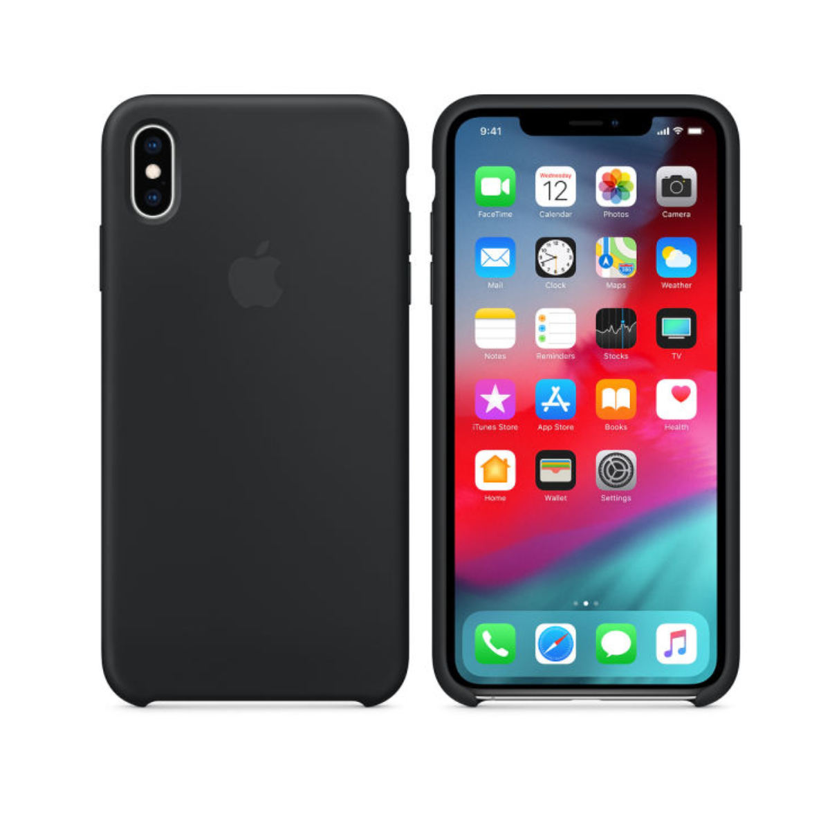 Carcasa Apple iPhone Xs Max Silicone Negro Openbox