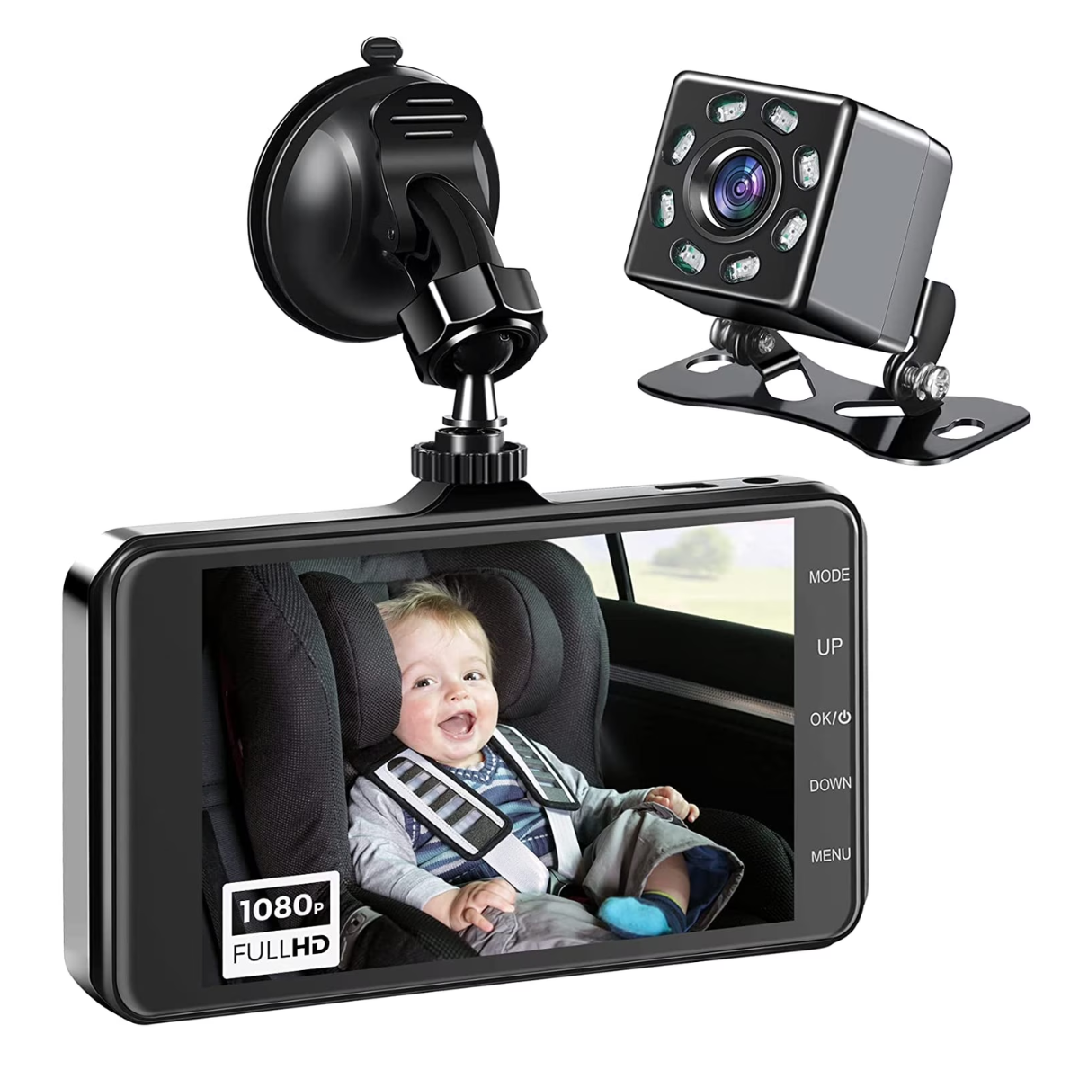 Monitor de Coche para Bebé con Cámara de Vista Trasera Reacondicionado