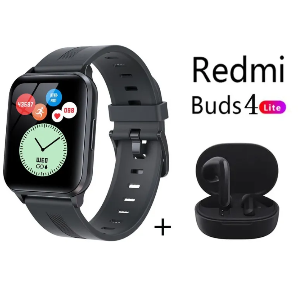 Y79 Reloj Inteligente Deportivo Negro + Combo Redmi Buds 4 Lite Reacondicionado ✨
