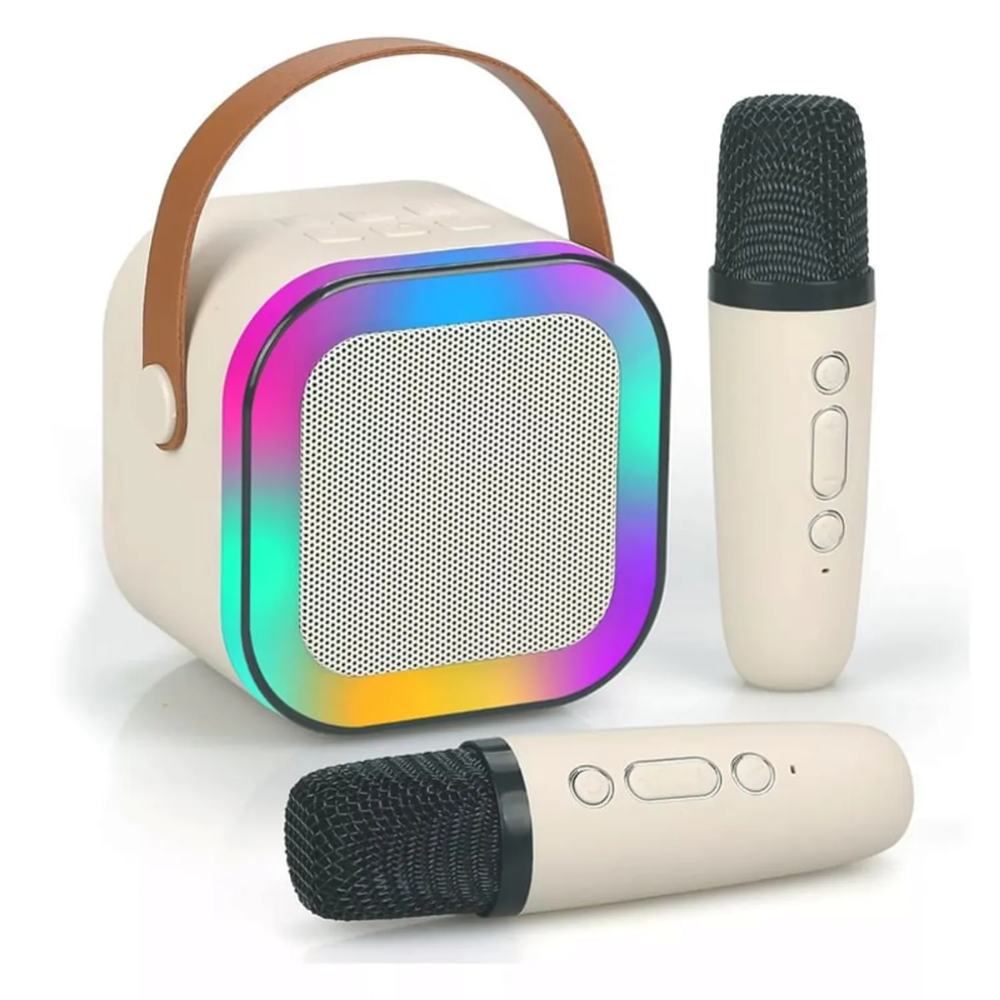 Toumi 3 in 1 led Charging BT Karaoke Speaker y 2 Micrófonos Reacondicionado