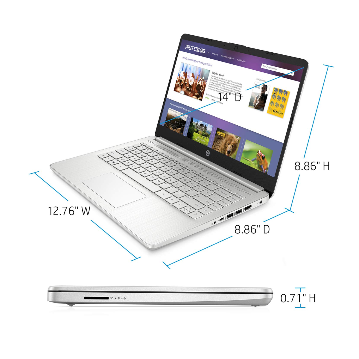 HP Pavilion 14" Intel i7-1065G7 8GB RAM 512GB SSD Gris Reacondicionado