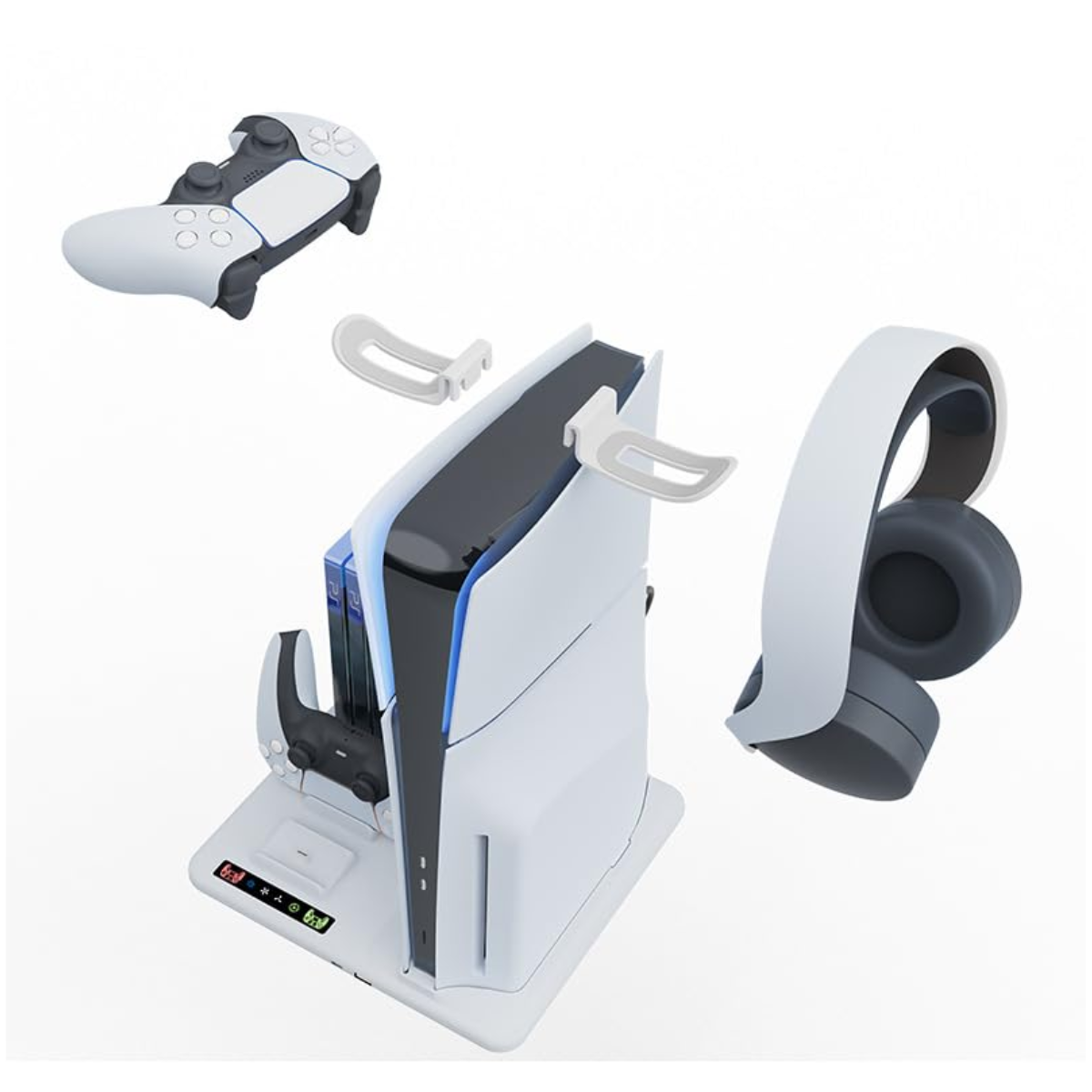 Estación de Carga Vertical para PlayStation 5 con Ventilador Reacondicionada