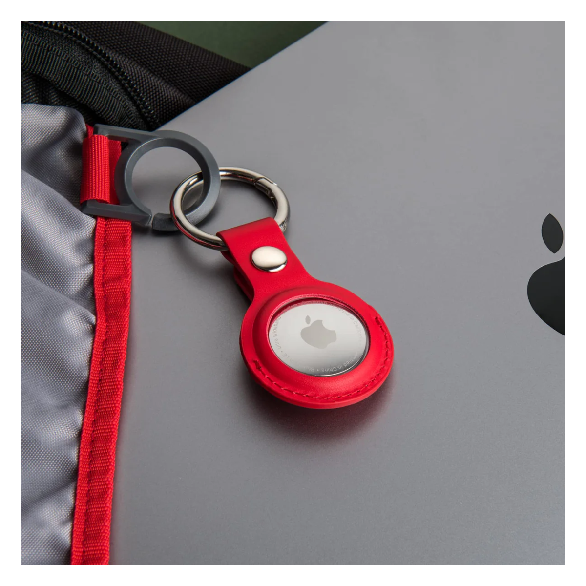 Apple Llavero de Cuero para AirTag Rojo OpenBox