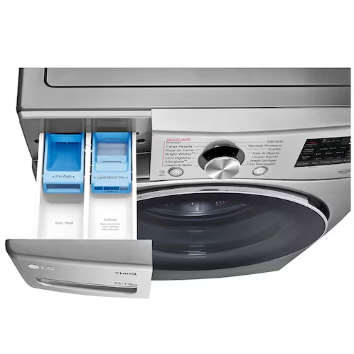 LG Lavadora Secadora Carga Frontal 22 kg/13 kg TurboWash WD22VV2S6.ASSPECL Plata Reacondicionado