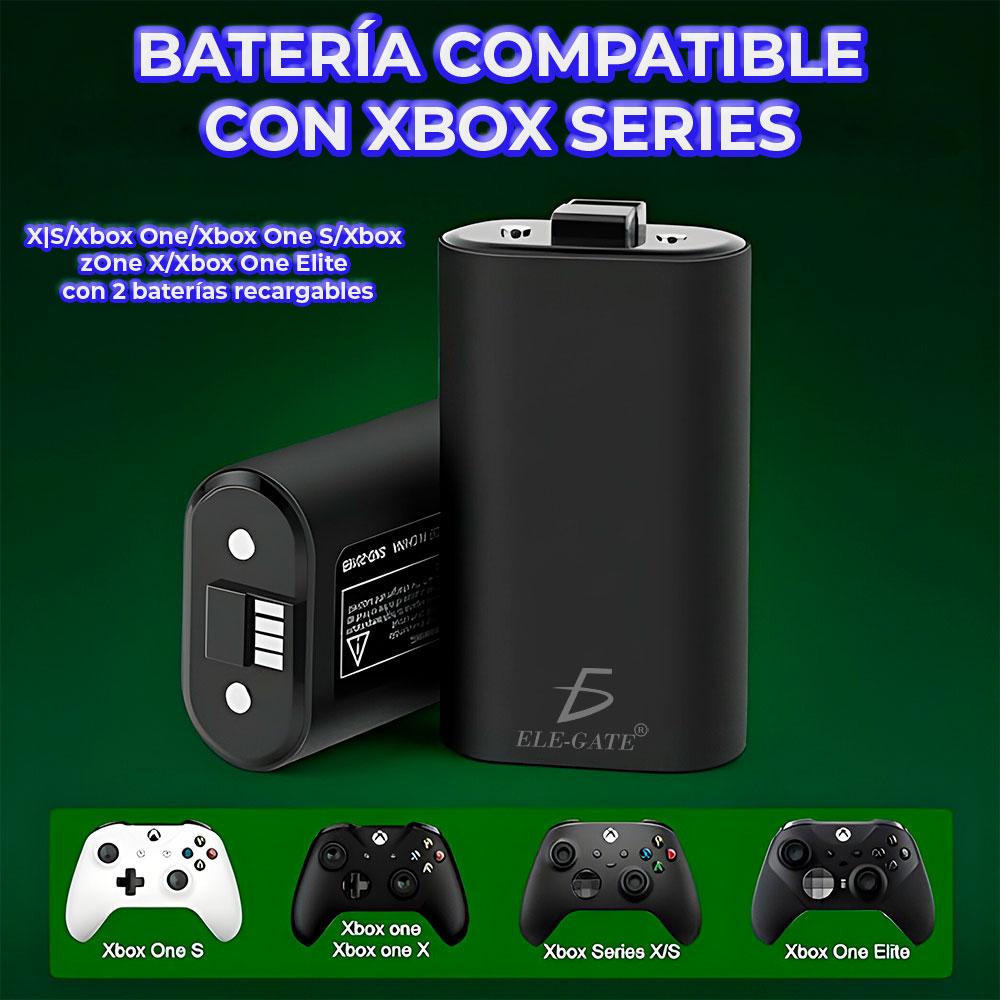 Batería Recargable De 4x1200mah Con Cargador Usb Para Xbox Series One X S Openbox
