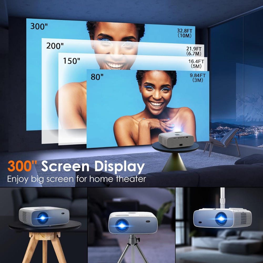 Proyector Portátil Profesional Led Hd 1080p Blanco Openbox