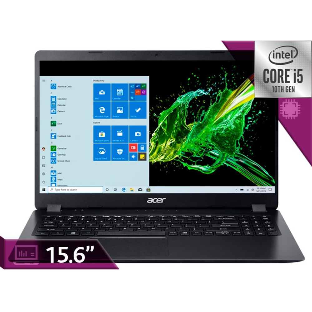 Notebook Aspire 3 Intel Core i5-1035G1 12GB RAM 512GB SSD 15.6" Openbox