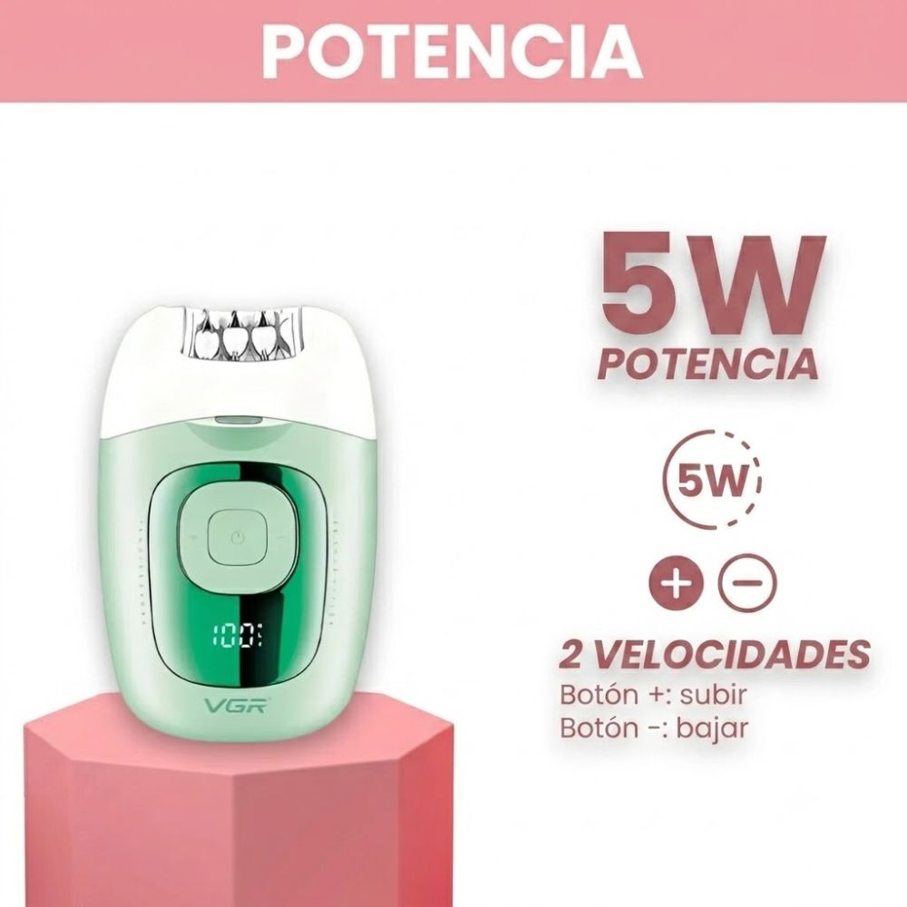 VGR Depiladora Eléctrica para Mujer Verde - Reacondicionado