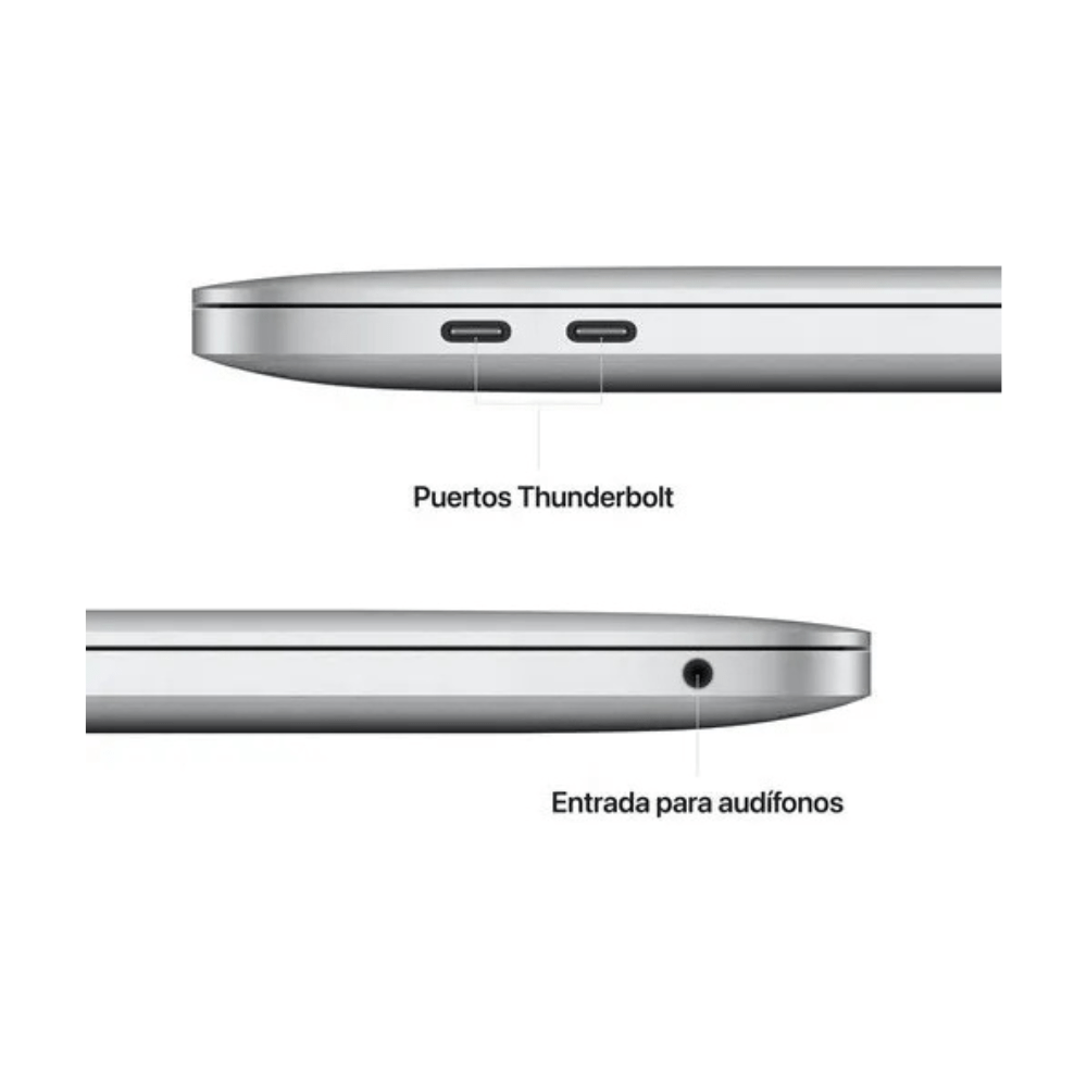 Apple Macbook Pro 13" M2 8CPU 10GPU 8GB RAM 256GB SSD Plata (2022) Reacondicionado - Reuse Chile