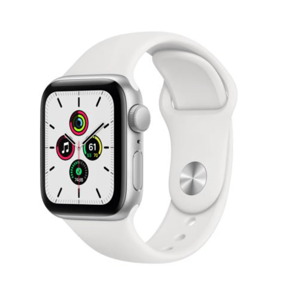 Apple Watch SE 2020 (40mm, GPS) - Caja de Aluminio Plata con Correa Blanca Reacondicionado - Reuse Chile