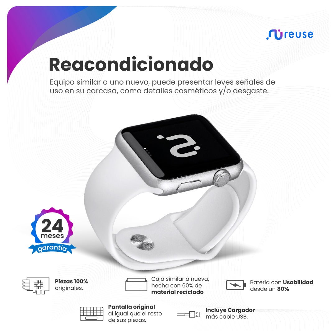 Apple Watch SE 2020 (44mm, GPS+Cellular) Caja de Aluminio Gris Reacondicionado - Reuse Chile