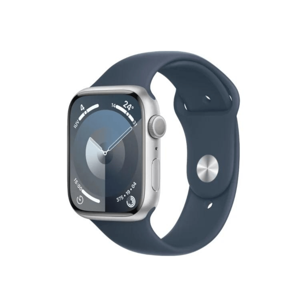 Apple Watch Series 9 (GPS, 45mm) Caja Aluminio Plata y Correa Azul Sport M - L Openbox - Reuse Chile