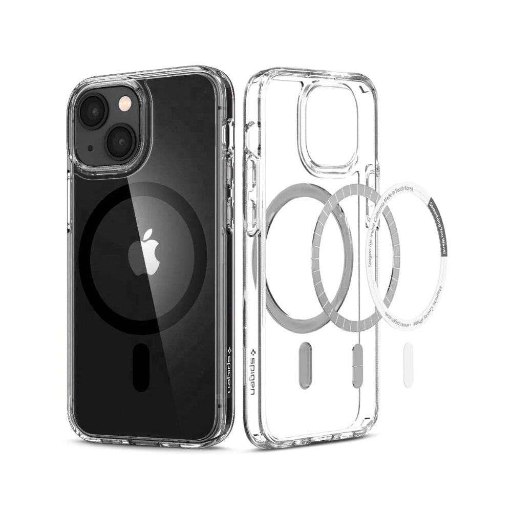 Carcasa Iphone 13 Mini Spigen Crystal Hybrid Clear compatible con Mag Safe Openbox - Reuse Chile