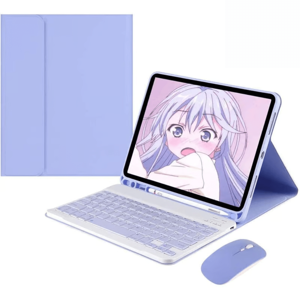 Funda con teclado y mouse para Galaxy Tab S6 Lite 10.4" Purpura Openbox - Reuse Chile