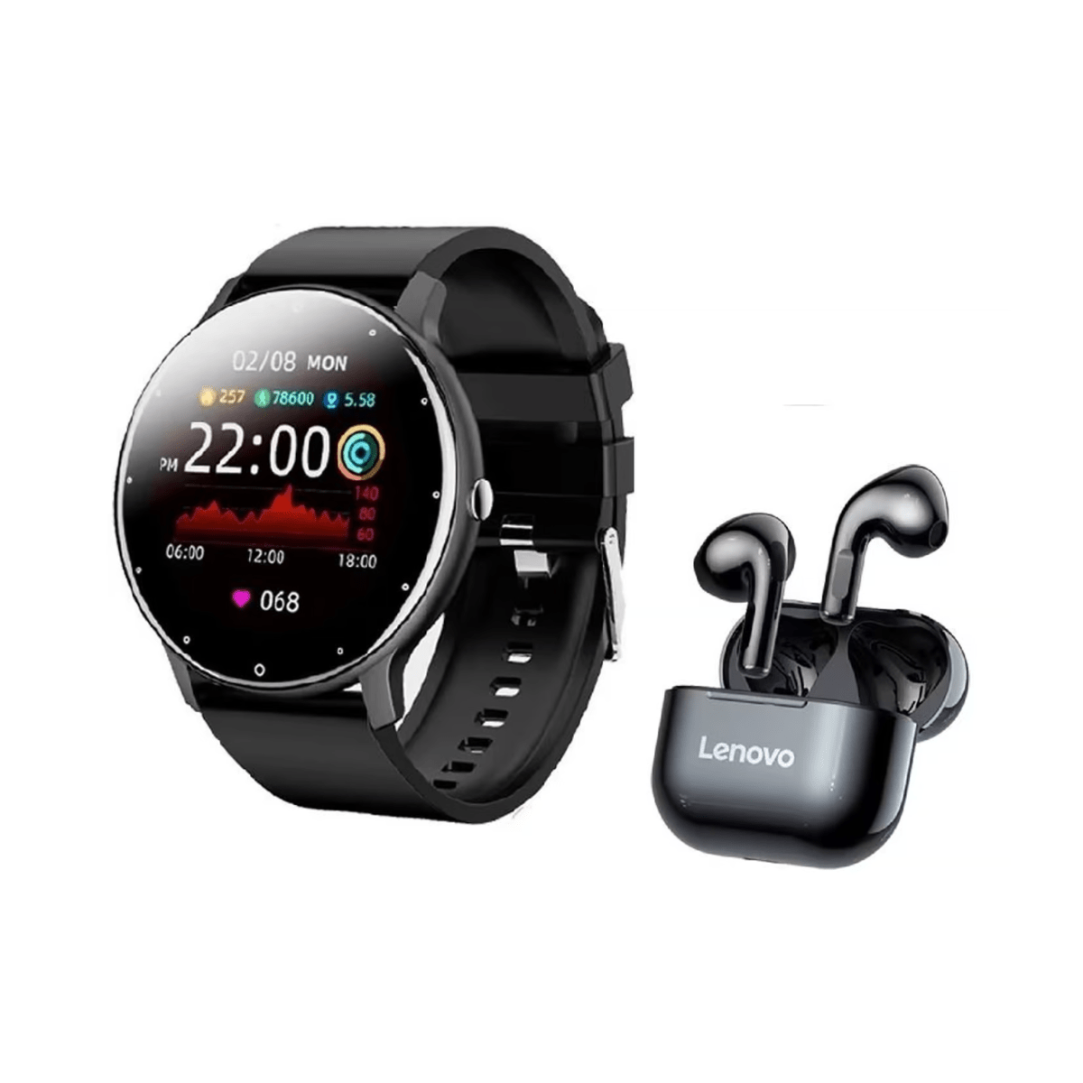 Kit Audífonos Lenovo LP40+ Smartwatch Toumi Fit 2 Openbox - Reuse Chile