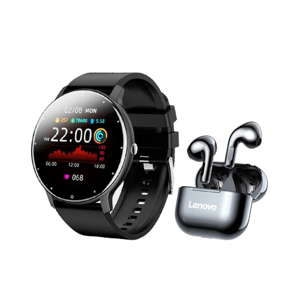 Kit Smartwatch Toumi Fit2 + Audífonos Lenovo LP40 Negro Openbox - Reuse Chile