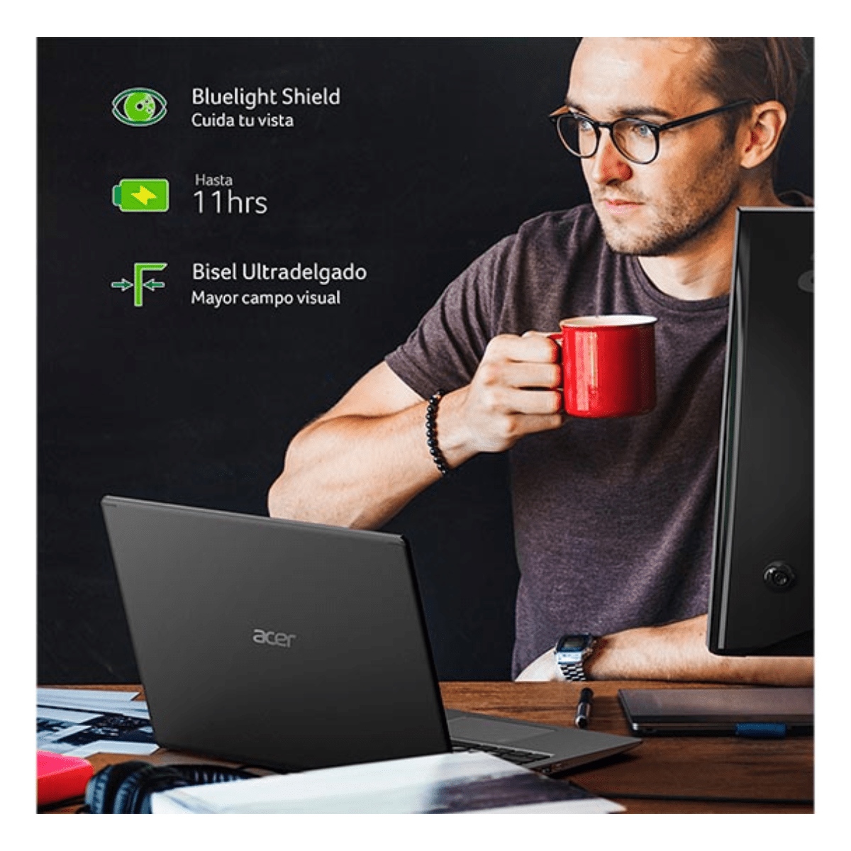 Notebook Acer Aspire 5 N18Q13 Core i3 12GB RAM 512GB SSD Reacondicionado - Reuse Chile