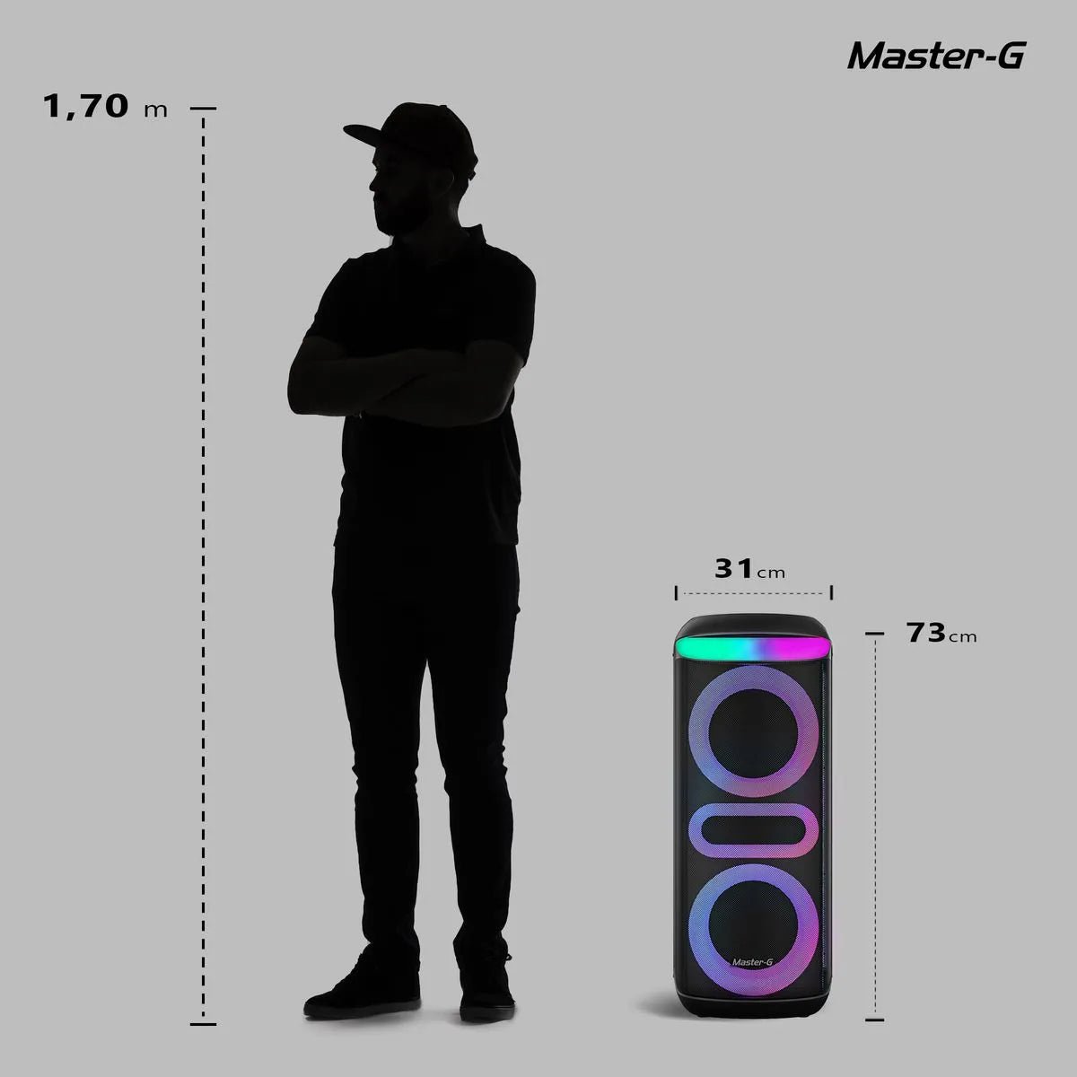 Parlante Master - G 8″ MGZEUS Karaoke Bluetooth x2 Openbox - Reuse Chile