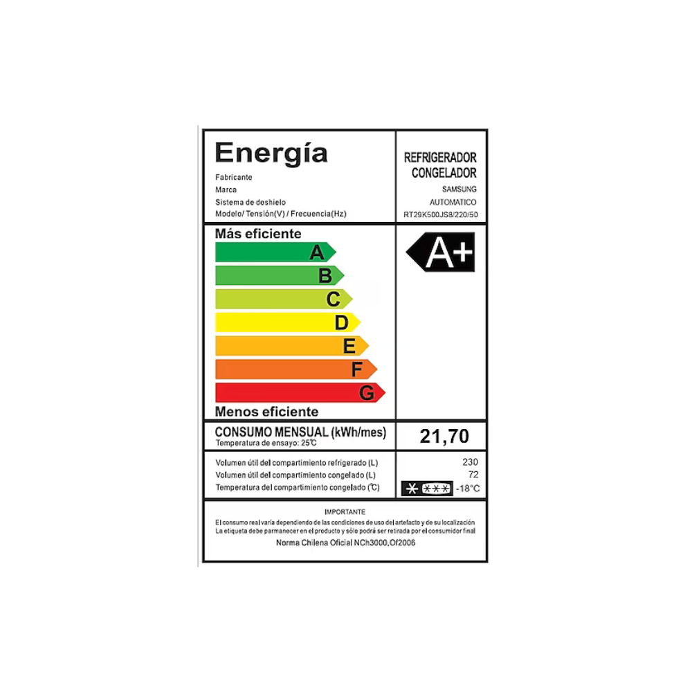Samsung Refrigerador Top Mount de 300L con Moist Fresh Zone Plata Openbox - Reuse Chile