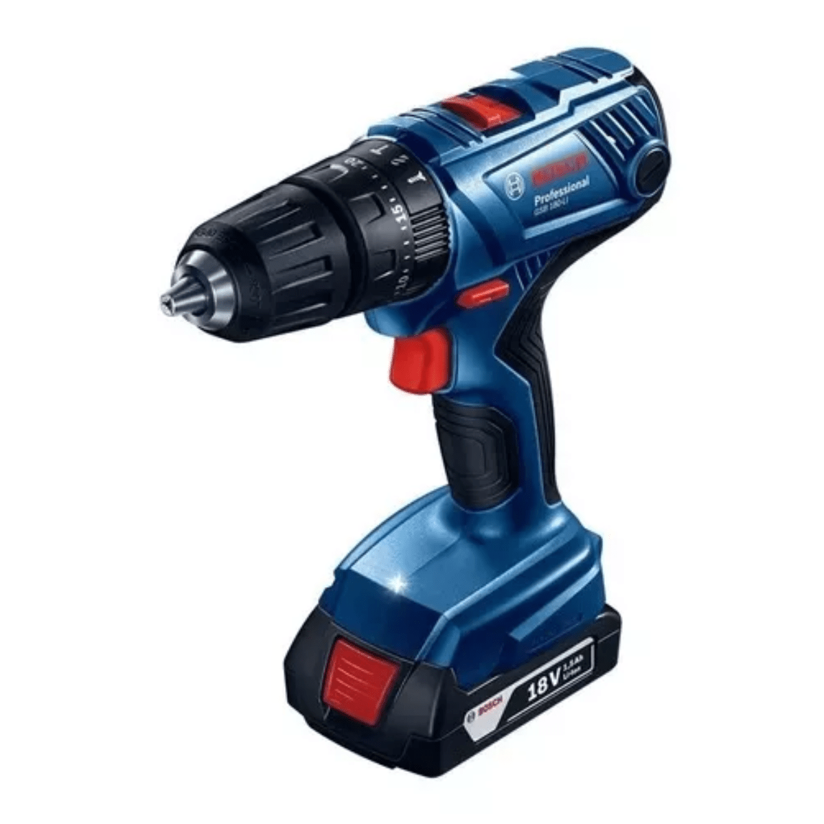 Taladro Atornillador Inalámbrico De 13mm Bosch Gsr 180 - li 18v + 2 Baterías De 2.0 Ah Con Maletín De Transporte 110v/220v Openbox - Reuse Chile