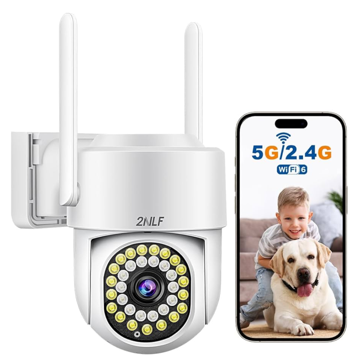 CÁMARA DE SEGURIDAD 2NLF WIFI EXTERIOR CON LED ALARMA 5G