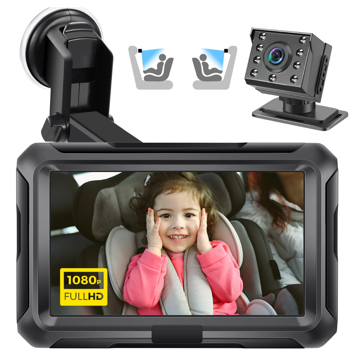 Monitor de Coche para Bebé con Cámara de Vista Trasera Reacondicionado