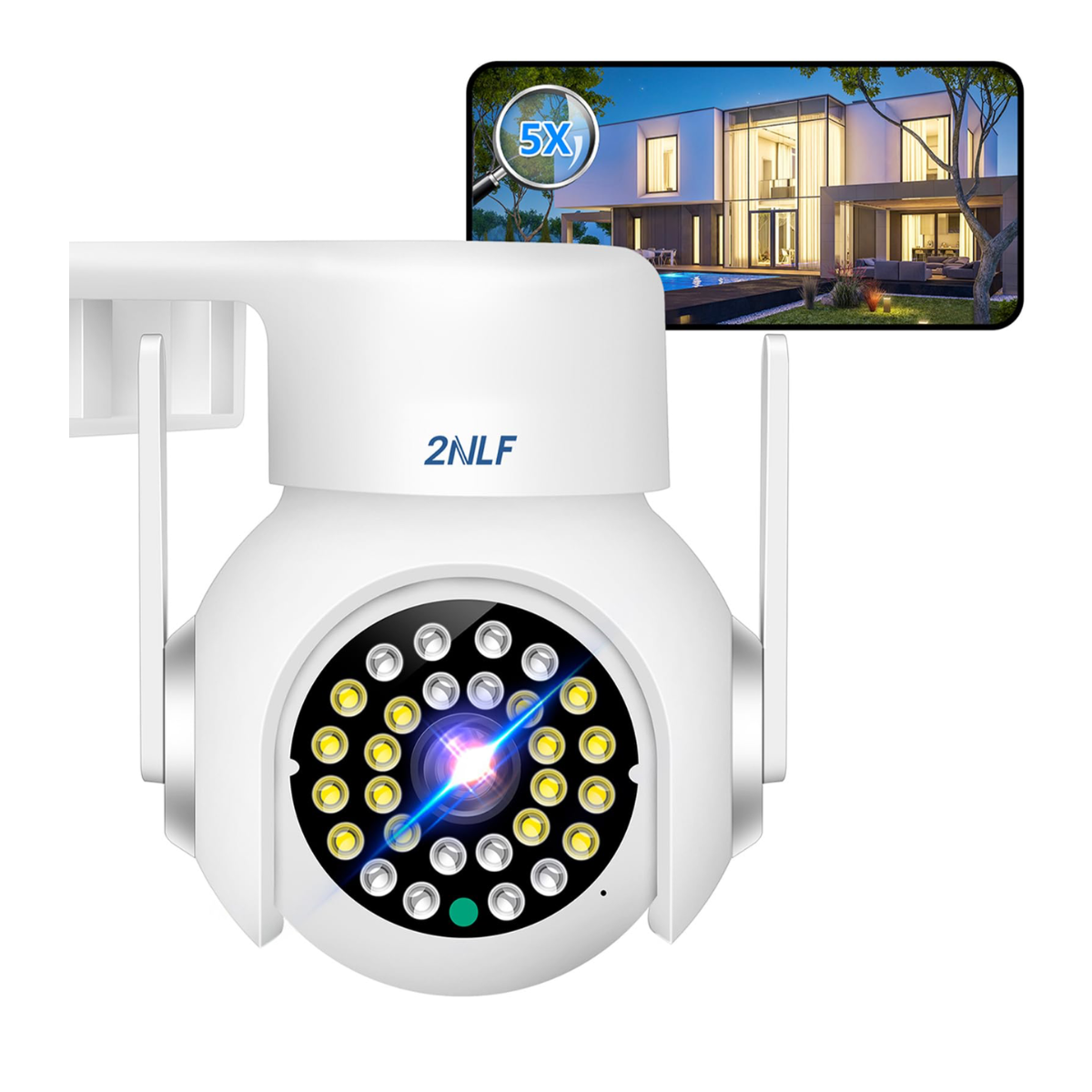 CÁMARA DE SEGURIDAD 2NLF WIFI EXTERIOR CON LED ALARMA 5G