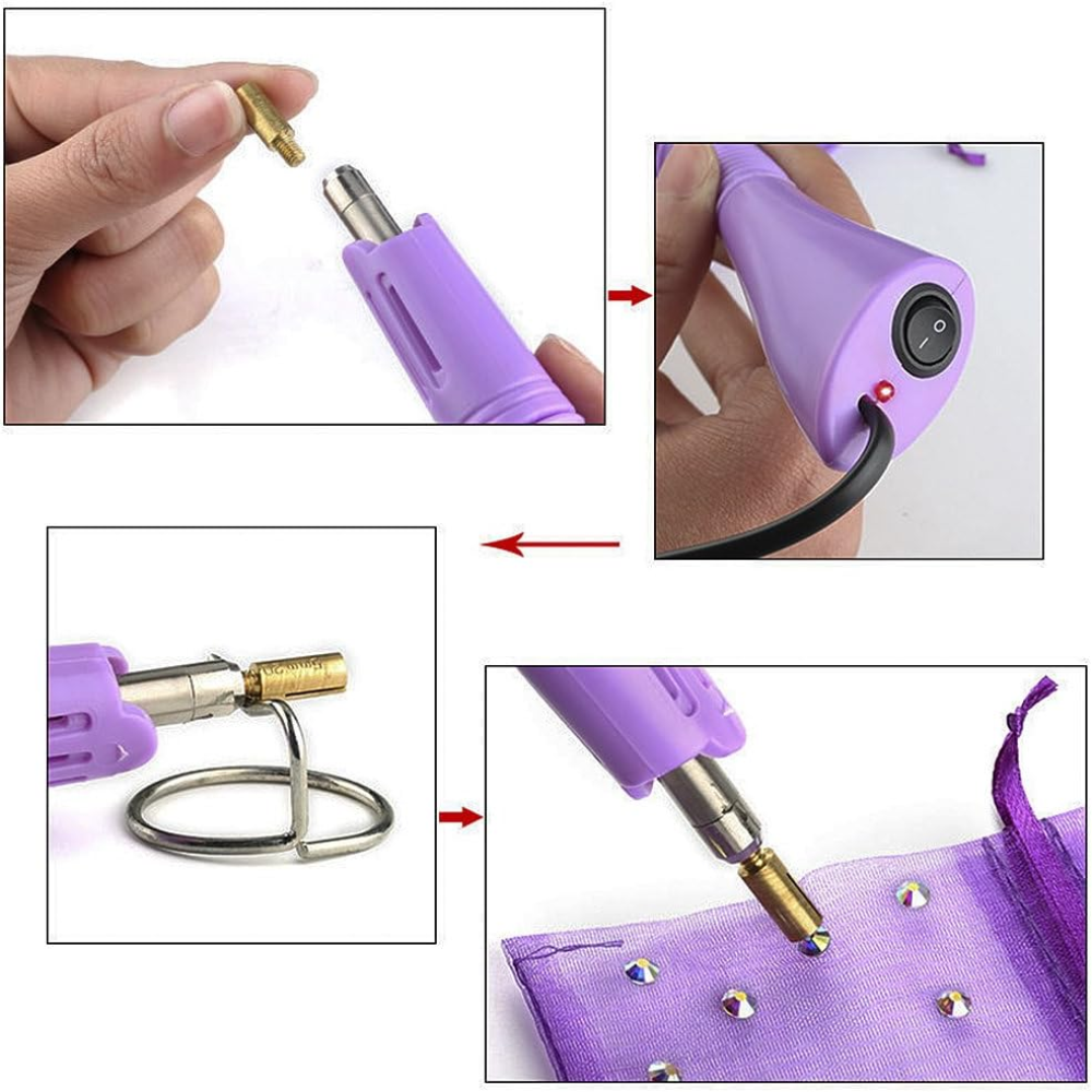 Aplicador De Pedrería Diamantes Hotfix Aplicador Cristales Reacondicionado