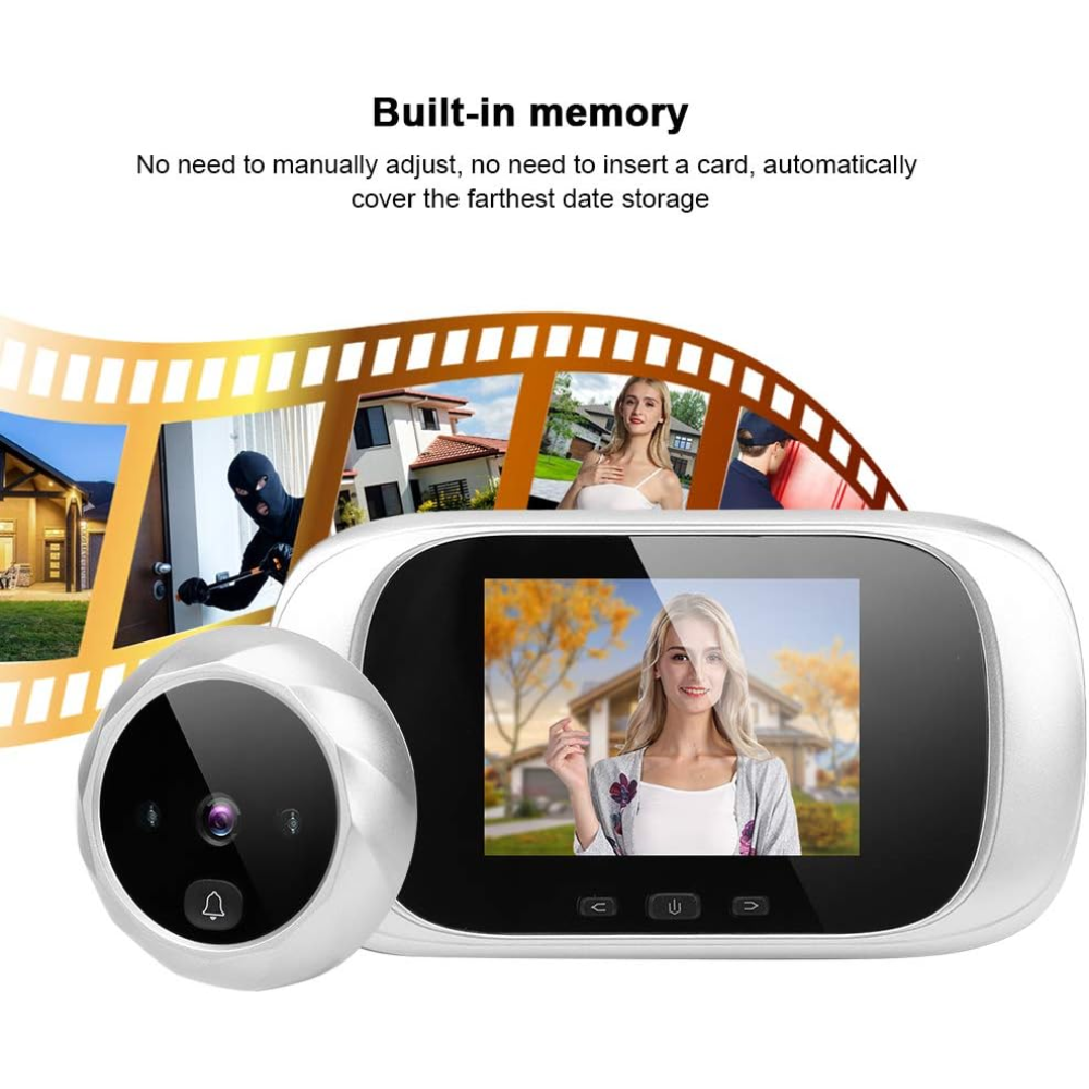 Mirilla De Puerta Digital Inalámbrica Pantalla Lcd De 2.8 Pulgadas, Visor De Puerta De Visión Nocturna