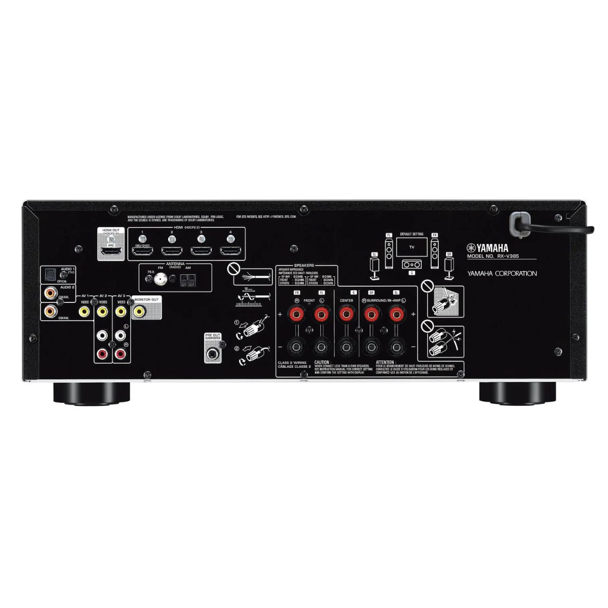 Yamaha RX-V385 Receptor AV 5.1 Canales Bluetooth Reacondicionado