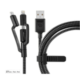 Cable USB-A a Micro-USB / USB-C / Lightning Dusted Rugged de 1,2 m Openbox