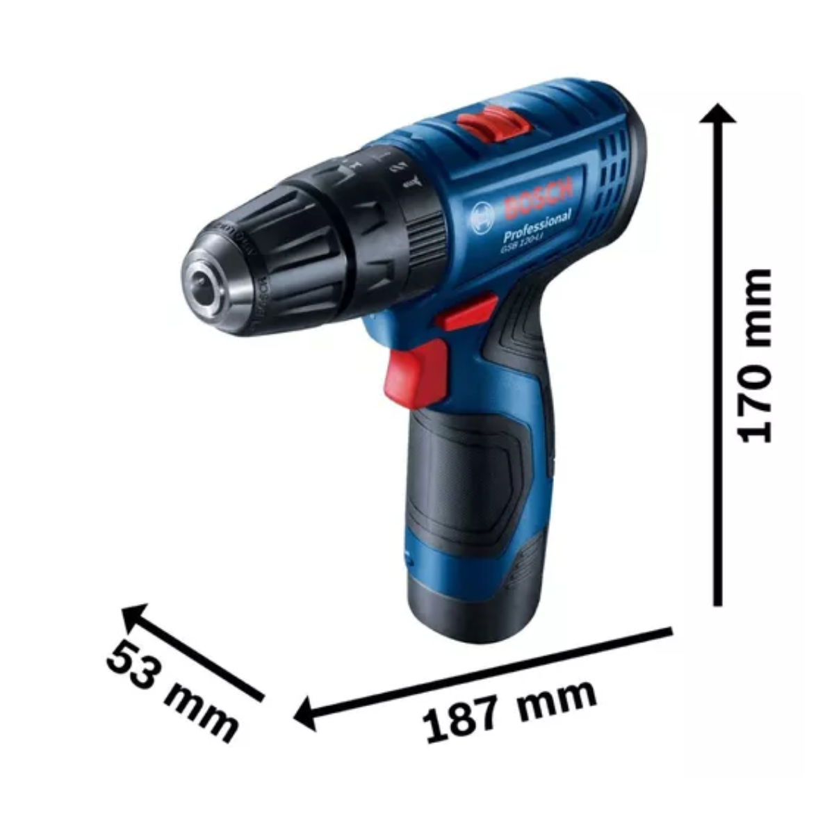 Taladro Percutor Bosch Gsb 120 Li 12v + 23 Accesorios + 2 Baterías Openbox