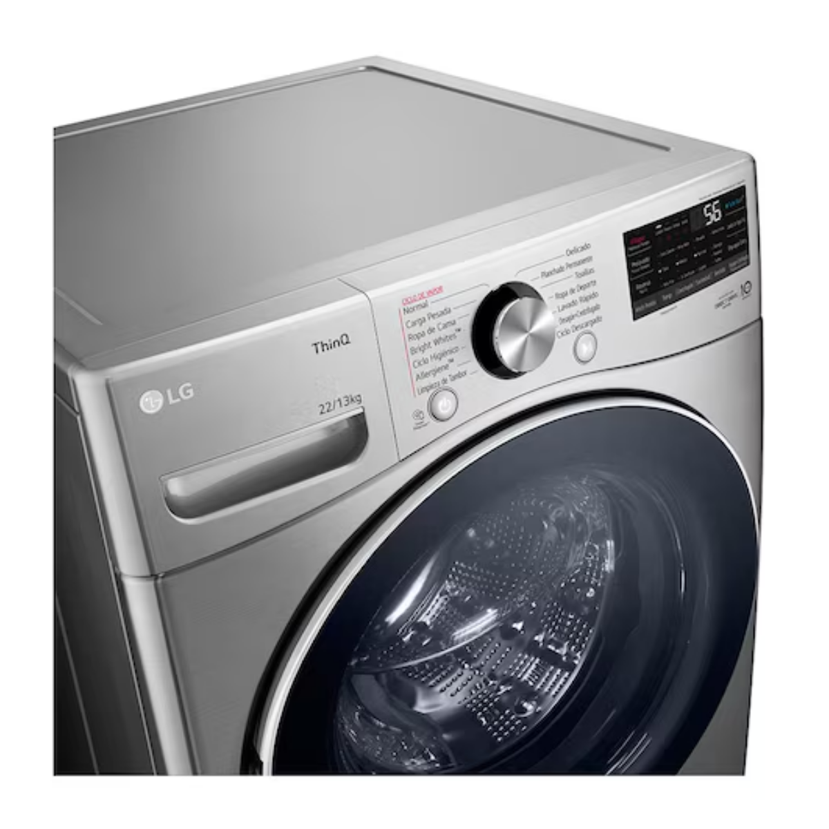 LG Lavadora Secadora Carga Frontal 22 kg/13 kg TurboWash WD22VV2S6.ASSPECL Plata Reacondicionado