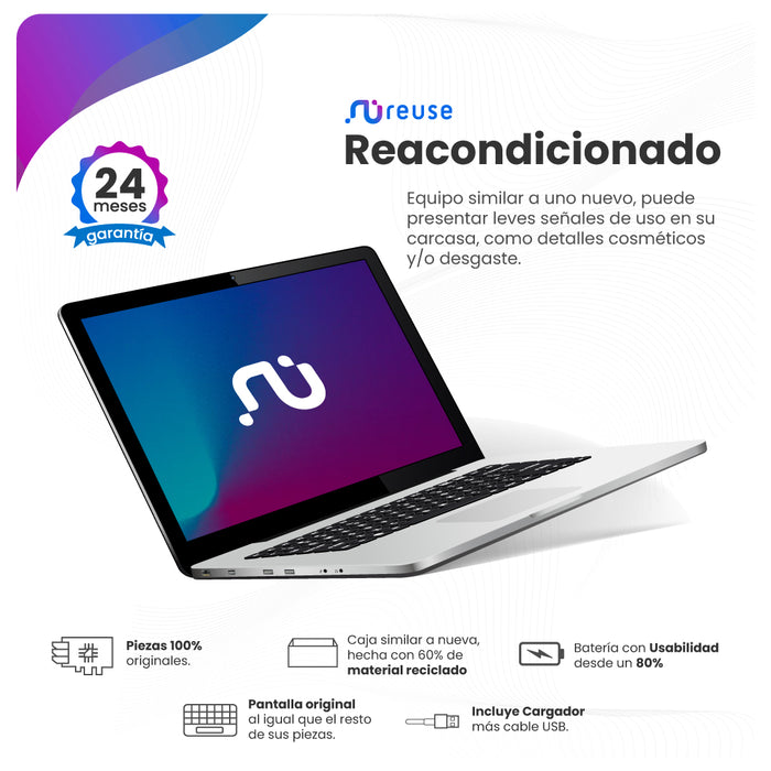 Reuse Chile Apple Macbook Pro 13" Core i5 8GB RAM 256SSD Gris Espacial (2017) Reacondicionado