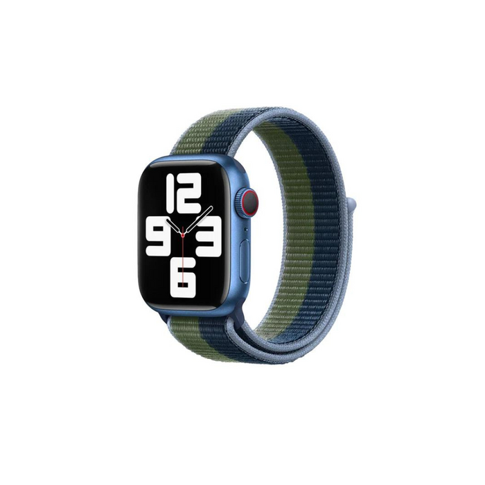 Reuse ChileCorrea Apple Watch 42/44/45mm Band Azul abismo/Verde musgo Loop Openbox
