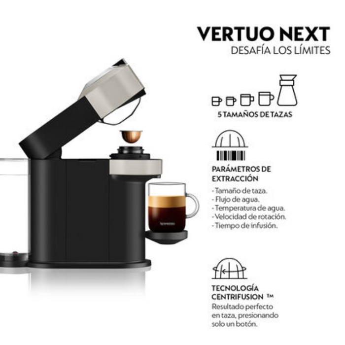 Cafetera Nespresso de Cápsulas Vertuo Next Gris Openbox — Reuse Chile