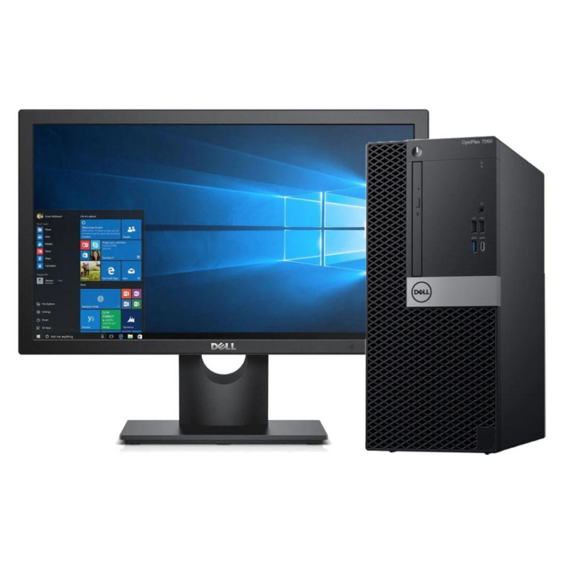 Reuse ChileCombo Monitor + PC Desktop Dell i5 8GB RAM 240GB SSD + Teclado y Mouse Reacondicionado