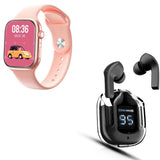 Smartwatch i19 Pro Max 45mm Rosado + Audífonos XT65