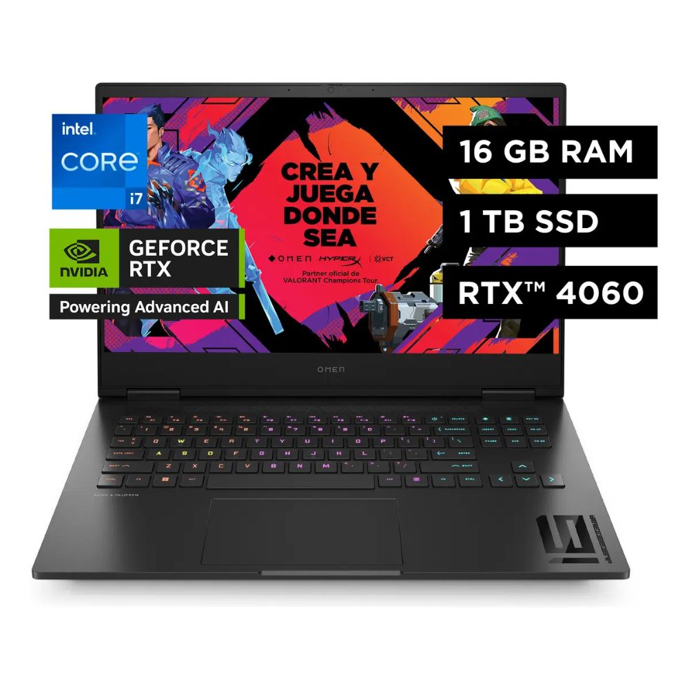 HP OMEN 16-wf0008la 16.1" Core i9-13900HX 5.4GHz 32GB RAM 1TB SSD RTX 4070 (2023) Negro Open Box