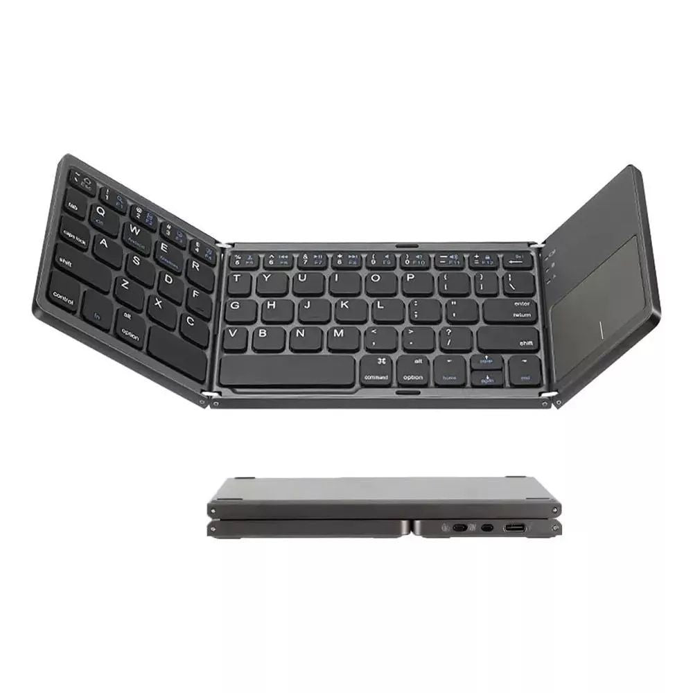 Mini Teclado Inalámbrico Bluetooth Plegable con Panel Táctil Reacondicionado