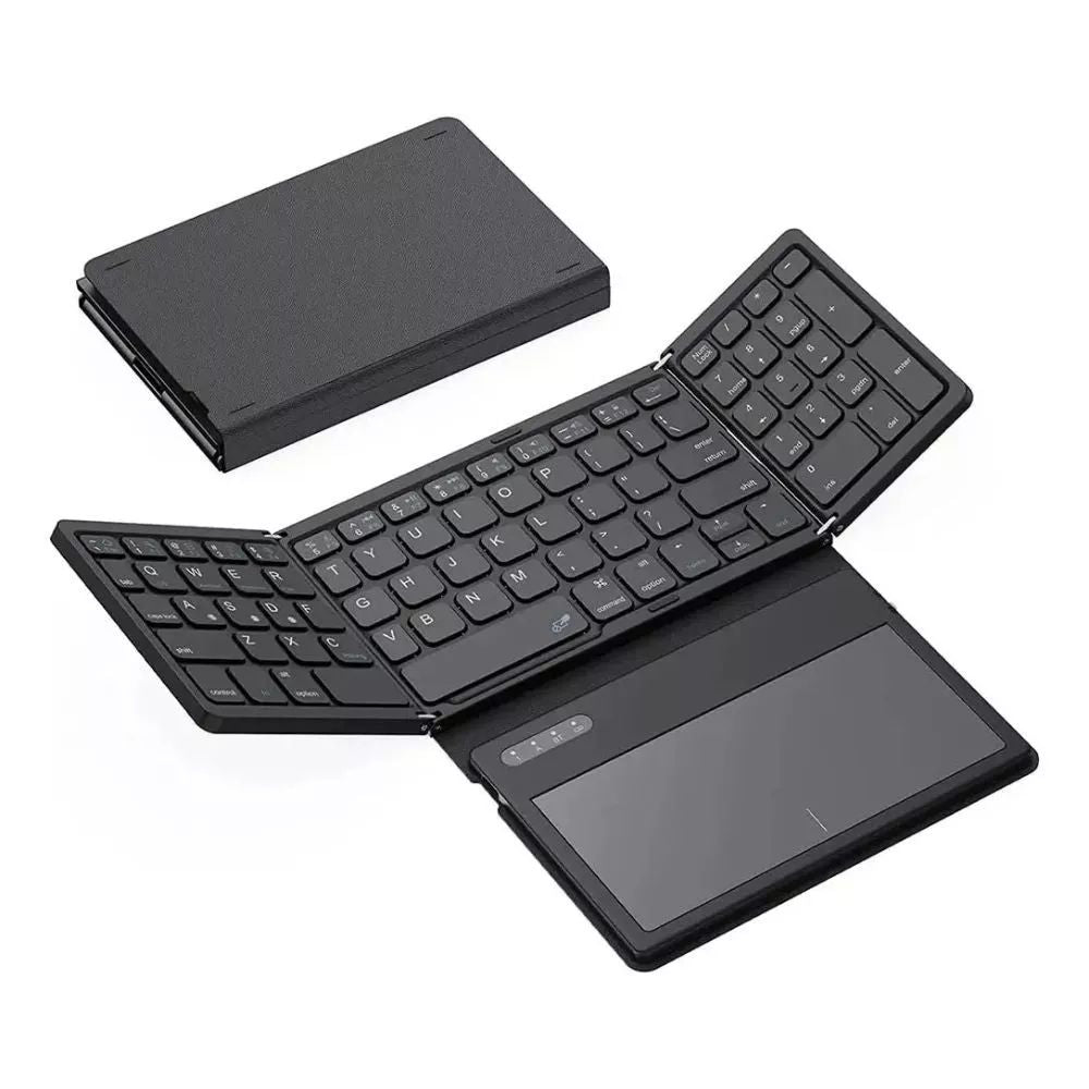 Mini Teclado Inalámbrico Bluetooth Plegable con Panel Táctil Reacondicionado