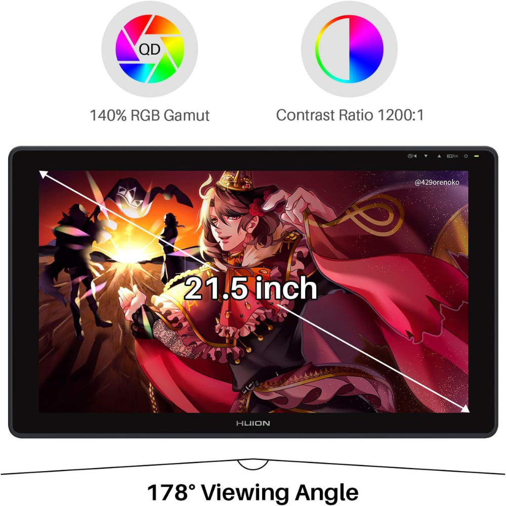 Huion Kamvas 22 Plus Tablet Grafica 21,5 Pulgadas Openbox