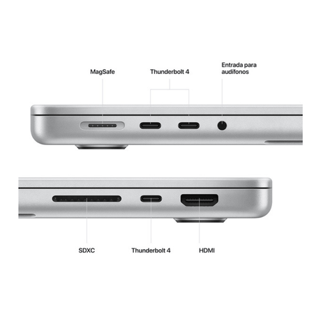 Apple MacBook Pro 16" Chip M2 Max 32 GB RAM, 1 TB SSD Plata Openbox - Reuse Chile