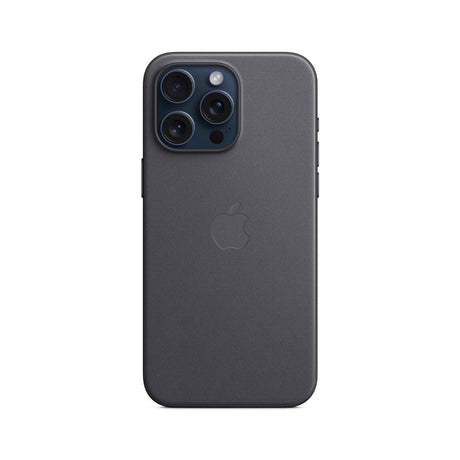 Carcasa de silicona con MagSafe FineWoven para el iPhone 15 Negro Openbox - Reuse Chile