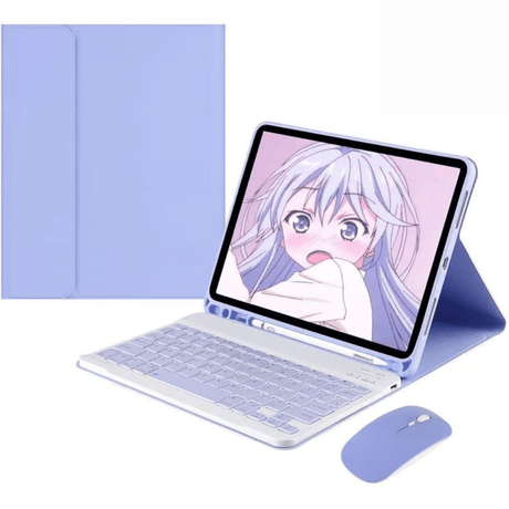 Funda con teclado y mouse para Galaxy Tab S6 Lite 10.4" Purpura Openbox - Reuse Chile