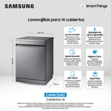 Lavavajillas Frontal 14 Cubiertos SmartThings Samsung Openbox - Reuse Chile