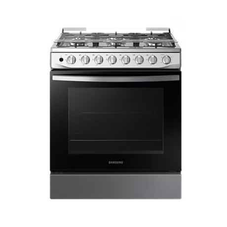 Samsung Cocina a Gas con 6 quemadores rápidos y semi rápidos Espejado Negro Openbox - Reuse Chile