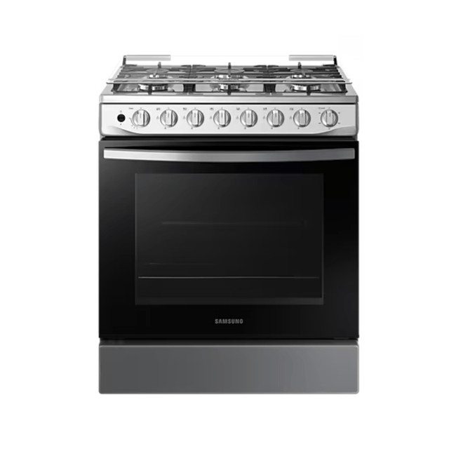 Samsung Cocina a Gas con 6 quemadores rápidos y semi rápidos Espejado Negro Openbox - Reuse Chile