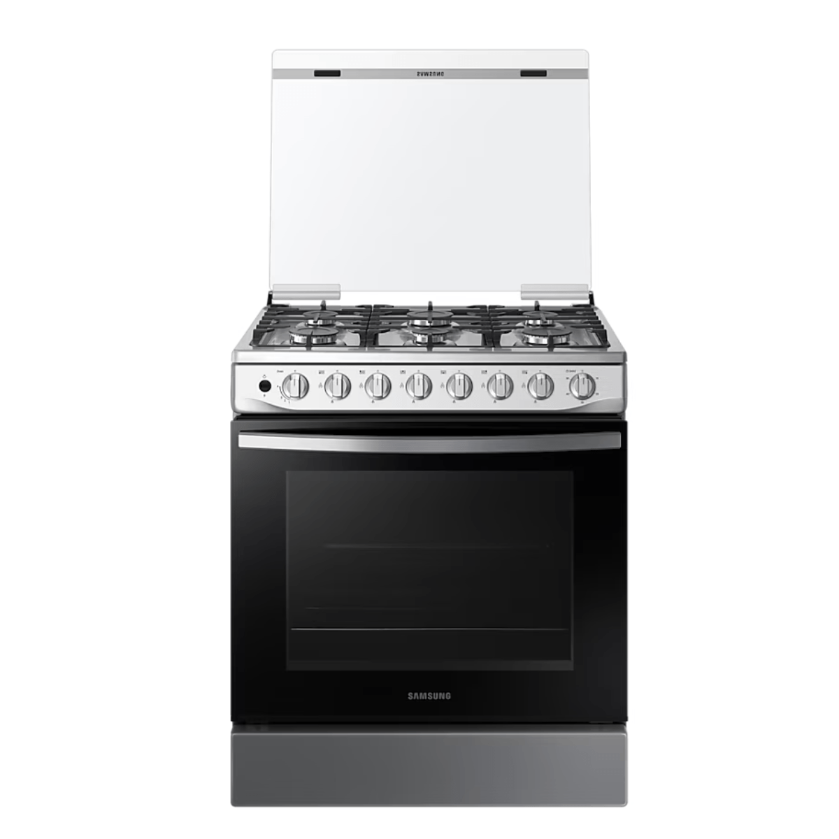Samsung Cocina a Gas con 6 quemadores rápidos y semi rápidos Espejado Negro Openbox - Reuse Chile