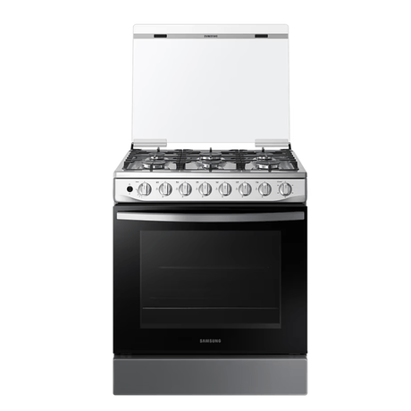 Samsung Cocina a Gas con 6 quemadores rápidos y semi rápidos Espejado Negro Openbox - Reuse Chile